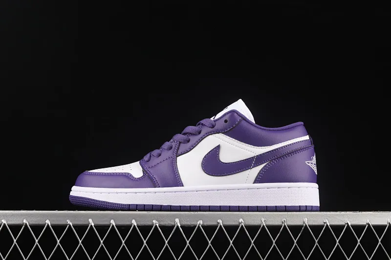 All categories Air Jordan Jordan series basketball shoes Air Jordan 1 Low Air Jordan AJ1 Low AJ1 Joe 1 white and purple low-top cultural leisure sports basketball shoes DC0774-500